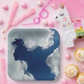 A curve in the clouds papieren bordje (Feest)