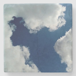 A curve in the clouds stenen onderzetter