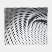 A curved facade covered in white latticework fleece deken (Voorkant (Horizontaal))
