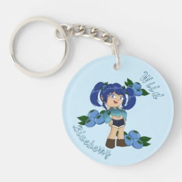 A Customized Key Chain with Cute Blueberry Chibi Sleutelhanger