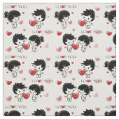 A cute and romantic fabric with a print  stof (Swatch)