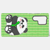 A Cute Baby Panda Eating Bamboo Stalk Samsung Galaxy Hoesje (Achterkant horizontaal)