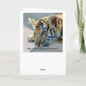 A cute baby tiger kaart (Achterkant)