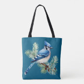 A Cute Blue Jay  Tote Bag (Achterkant)