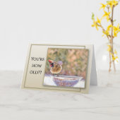 A Cute Card Question Your Age - Birthday Card Kaart (Gele Bloem)