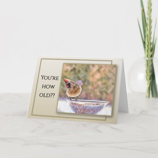 A Cute Card Question Your Age - Birthday Card Kaart (Voorkant)