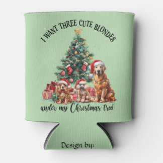 A cute dog and puppy lover Christmas design Blikjeskoeler