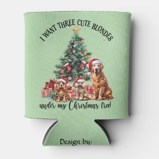A cute dog and puppy lover Christmas design Blikjeskoeler (Voorkant)