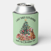 A cute dog and puppy lover Christmas design Blikjeskoeler (Blikje Achterkant)