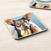 "A Cute Dog" Cute Photo. Bestel nu Bier Onderzetter (Linkerzijde)