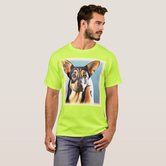 "A Cute Dog" Cute Photo. Bestel nu T-shirt (Voorkant volledig)