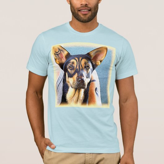 "A Cute Dog" Cute Photo. Bestel nu T-shirt (Voorkant)