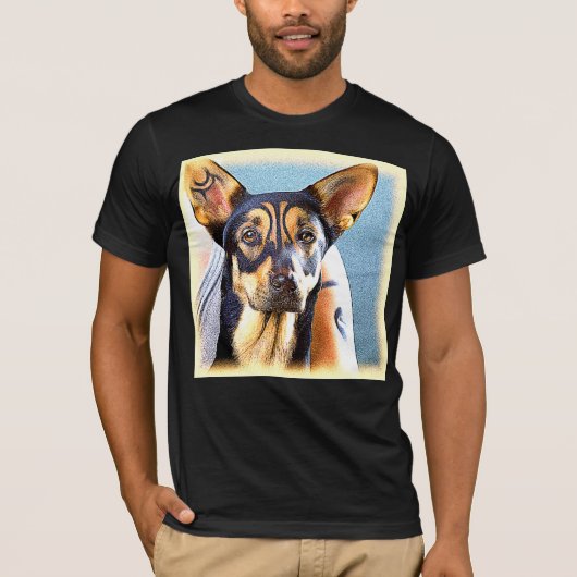 "A Cute Dog" Cute Photo. Bestel nu T-shirt (Voorkant)