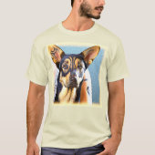 "A Cute Dog" Cute Photo. Bestel nu T-shirt (Voorkant)