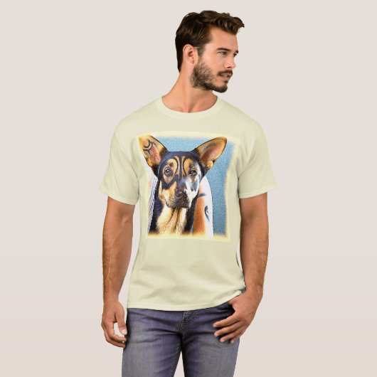 "A Cute Dog" Cute Photo. Bestel nu T-shirt (Voorkant volledig)