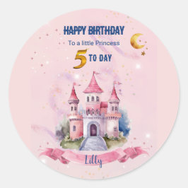 A Cute Fantasy Birthday Card Ronde Sticker