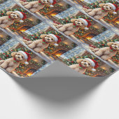 A Cute Festive Poodle Christmas   Cadeaupapier (Hoek)