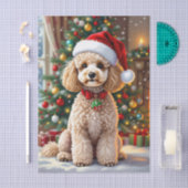 A Cute Festive Poodle Christmas Tissuepapier (Craft)