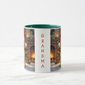 A Cute Festive Poodle Personalized Christmas  Mok (Midden)