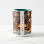 A Cute Festive Poodle Personalized Christmas Mok (Midden)