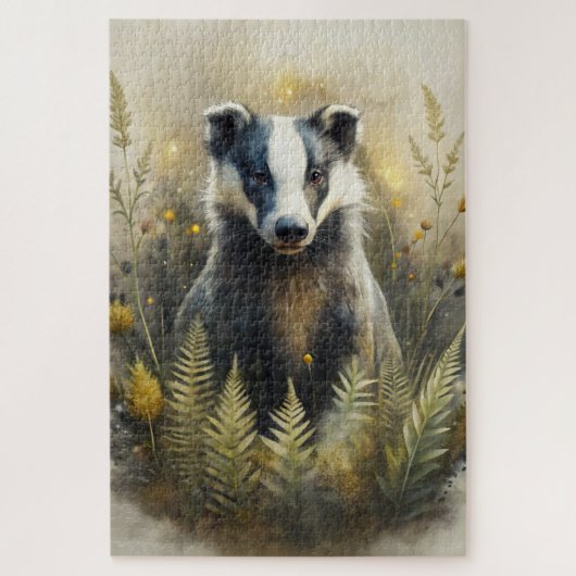 A Cute Forest Badger Legpuzzel (Verticaal)