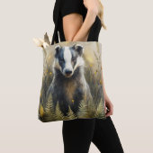 A Cute Forest Badger Tote Bag (Dichtbij)