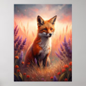 A Cute Forest Red Fox Poster (Voorkant)