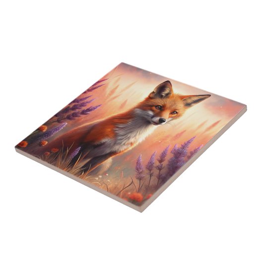 A Cute Forest Red Fox Tegeltje (Zijkant)
