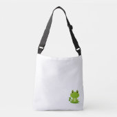 A cute frog graphic on a tote bag. crossbody tas (Voorkant)