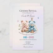 A Cute Gender Reveal Party Invitation Kaart (Voorkant / Achterkant)