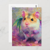 A cute hamster dragon briefkaart (Voorkant / Achterkant)