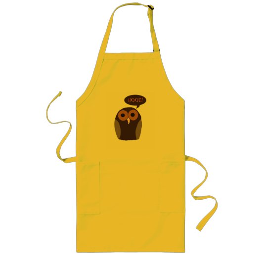 A Cute Hoot Owl Apron Lang Schort (Voorkant)