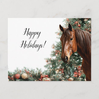 A cute horse, the symbol of Novgorod in 2026 Feestdagenkaart