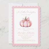 A Cute Little Pink Pumpkin Baby Shower Kaart (Voorkant)