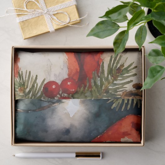 A Cute Mr and Mrs Claus Christmas Tissuepapier (Geschenk)