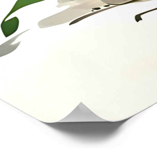 A cute panda with rosy cheeks sits happily poster (Hoek)