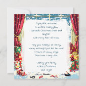 A Cute Retro Nostalgic Feeling Christmas Poem Feestdagenkaart (Achterkant)