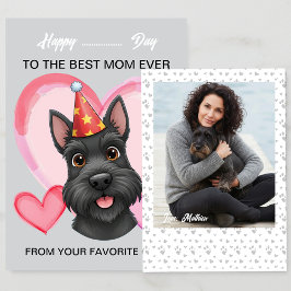 A cute Scottish on a special occasion for Mom Feestdagenkaart