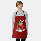 A cute toddler holding a Christmas present Schort (Gedragen)