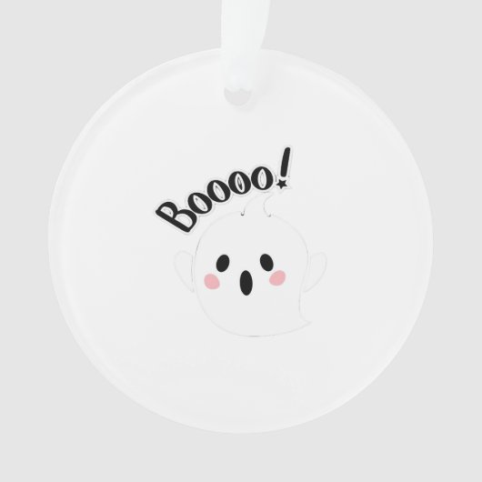 A Cute White Boo Creative Casual Ornament (voorkant)
