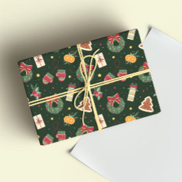 A Cute Winter Holiday Wrapping Paper   Cadeaupapier
