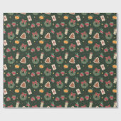 A Cute Winter Holiday Wrapping Paper Cadeaupapier (Vlak)