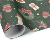 A Cute Winter Holiday Wrapping Paper Cadeaupapier (Rol Hoek)