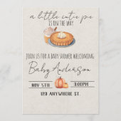 A cutie pie is on the way. Baby shower invitation Kaart (Voorkant)