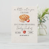 a cutie pie is on the way. Baby shower invitation Kaart (Staand voorkant)