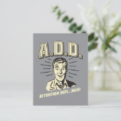 A.D.D.: Attentie Defi... Huh? Briefkaart (Staand voorkant)