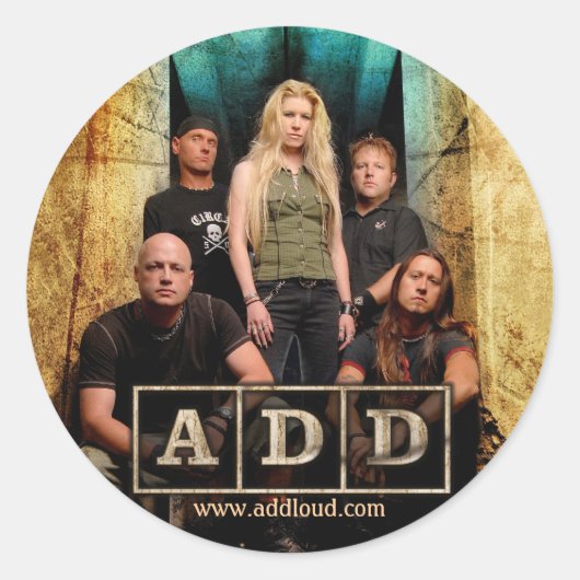 A.D.D. Sticker-rond Ronde Sticker (Voorkant)