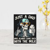 A dad who came back with the milk father's day  kaart (Gele Bloem)