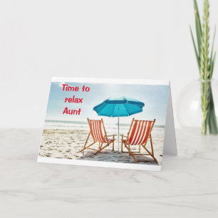 *A DAG BIJ DE BEACH* AUNT'S BIRTHDAY KAART