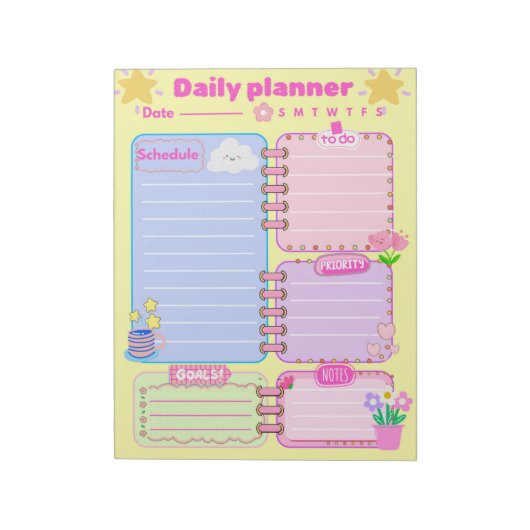 a daily planner Notepad Notitieblok (Linkerzijde)
